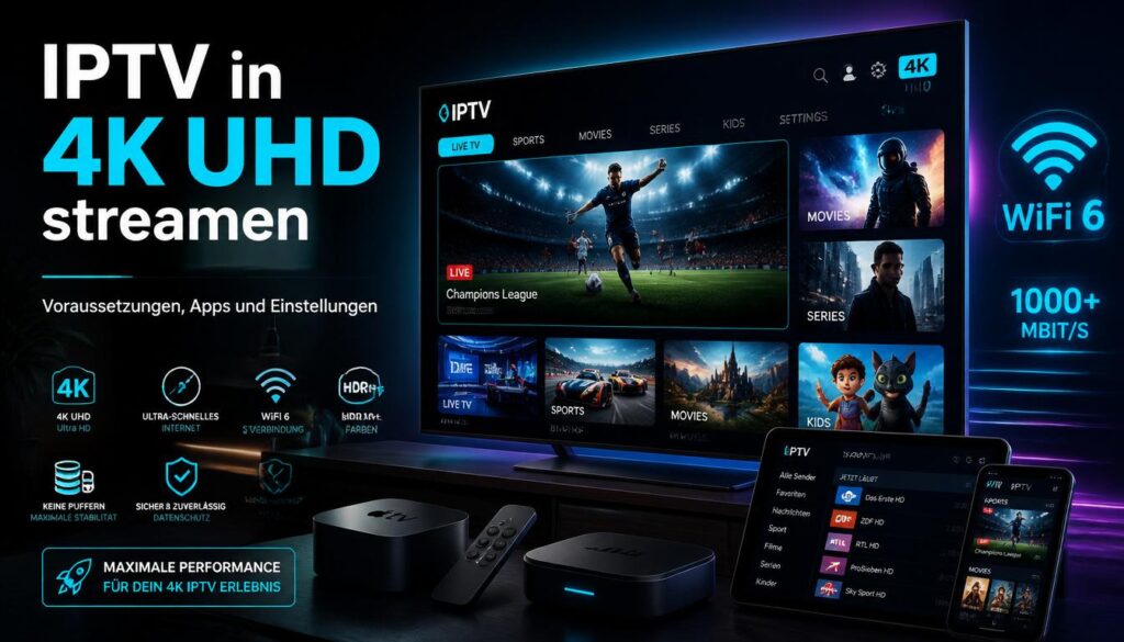 IPTV in 4K UHD streamen – Voraussetzungen, Apps und Einstellungen