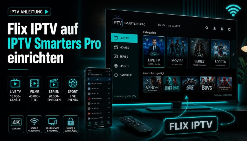 Flix IPTV auf IPTV Smarters Pro einrichten