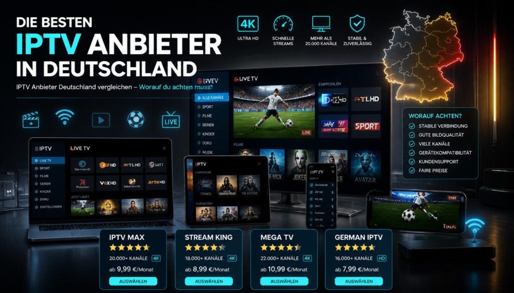 IPTV Anbieter Deutschland vergleichen – Worauf du achten musst